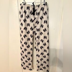 Fleece Boston Terrier cozy pants